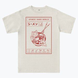 Japanese Cat Noodles T shirt